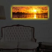 Opviq Slika na platnu sa LED osvetljenjem 30x90cm