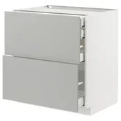 METOD/MAXIMERA Podstav omr 2lč/2nzk/1sre/1vsk prd, bela/Havstorp svetlo siva, 80x60 cm