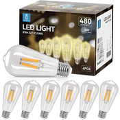 Aigostar E27 LED žarnica z žarilno nitko, 4 W (nadomešča 40 W) - 6 kosov
