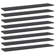 Vidaxl Dodatne police za omaro 8 kosov sive 100x20x1,5 cm iverna pl.