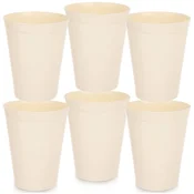 shumee 6x Plastični potovalni kozarci za pijačo za večkratno uporabo 300 ml