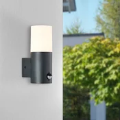 Brilliant Zunanja stenska svetilka Aberdeen, senzor, višina 23,2 cm, antracit - Sodobni - antracit, opal - Nerjaveče jeklo