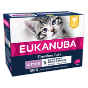 20 + 4 gratis! Eukanuba Adult Grain Free 24 x 85 g - Piletina Kitten