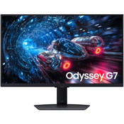 Monitor Samsung 27 Odyssey G7, LS27FG702EUXEN, IPS, gaming, Dual-Mode (4K 180Hz/FHD 360Hz), FreeSync Premium, 1ms, HDR10, 2xHDMI, DP, 2xUSB 3.2, Pivot, 4K LS27FG702EUXEN