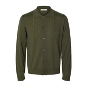 SELECTED Pletena jopa SLMTRAY temno zelena