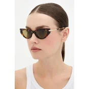 Suncane naocale Alexander McQueen za žene, boja: smeda, AM0520S