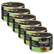Super Rafi Cat Adult P&F Game and Chicken hearts 6 x 185 g