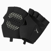 Womens PUMA Essential Premium Grip Cut Fingered Training Gloves, Black