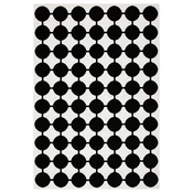 VÄNDPLATS Tepih, niski flor, bela/crna tackasto, 133x195 cm