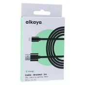 alkaya Speed Flex USB-A - Lightning Geflochten 12W, 1m schwarz