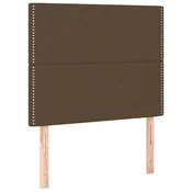 Vidaxl Vzglavje postelje temno rjavo 100x5x118/128 cm blago