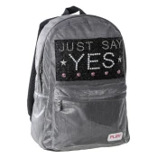 Play Školski ranac Just say yes Pop fashion, 43x30x20cm, Tamnosivi