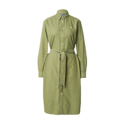 Pamucna haljina Polo Ralph Lauren boja: zelena, mini, ravna
