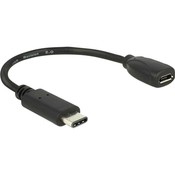 Adapter DELOCK, USB 2.0-C (M) na USB 2.0-B (Ž), 0.15 m