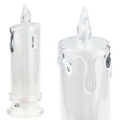 shumee TG79053 LED vložek za svečo ZA nagrobne lučke, sveča na baterije, bleščice, 18 cm za pokopališče