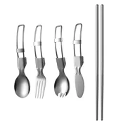 INF Zložljiv set jedilnega pribora 5 del Silver, (21278037)