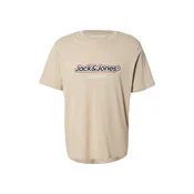 JACK & JONES Majica JWHVESTERBRO NEWTON temno bež/rjava/črna