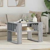 vidaXL Klubska miza Siva Sonoma 66 x 49,5 x 45 cm Konstruiran les