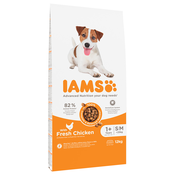 IAMS for Vitality Dog Adult Small & Medium piščanec - Varčno pakiranje: 2 x 12 kg