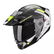 Enduro flip up kaciga Scorpion ADX-2 Galane, crna/siva/žuta