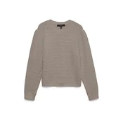 VERO MODA Pulover VMDOFFY taupe siva