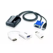 ATEN Laptop USB KVM Console Crash Cart Adapter IT Kit (CV211CP-AT)