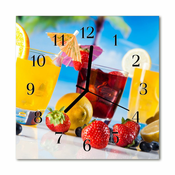 tulup.si Steklena kvadratna ura Cocktail 30x30 cm