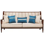 Casa Padrino luxury baroque sofa beige/dark brown 230 cm