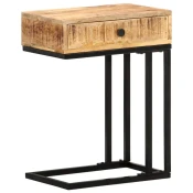 shumee Stranska mizica U-oblike 45x30x61 cm trden mangov les