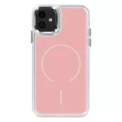 AVIZAR Ohišje MagSafe za iPhone 11 z ojačanimi dvomaterialnimi mehkimi robovi, Roza, (5000189610)