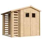 Timbela Lesena vrtna lopa - 272x206xH218 cm/ 4,47 m2 - Vrtna hiša s podi - TIMBELA M386+M386G, (21884946)