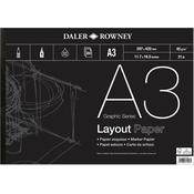 Daler Rowney Graphic Series Layout Paper Grafični A3 45 g Skicirka