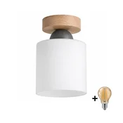 BRILAGI - LED stropno svetilo RETRO GLASS 1xE27/60W/230V O 10 cm hrast/bela