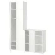 LASTARE Garderobni sestav, bela/z nadgradno enoto, 180x42x237 cm