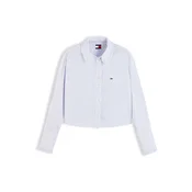 Tommy Jeans Bluza svetlo modra / češnjevo rdeča / bela