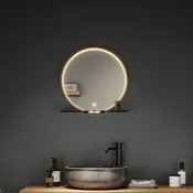 Paulmann Miro LED stensko ogledalo CCT O50cm Framelight - Kopalnica - Sodobni - črn - Kovina