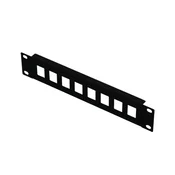 1U 10 Keystone patch panel - 8 portov, neopremljen BL, LKS675BL