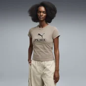PUMA Sport Slim Graphic Tee Women, Clothing, Mouse Gray, S