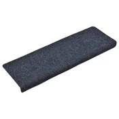 Vidaxl Preproge za stopnice samolepilne 15 kosov 65x21x4 cm modre pravokotne robove