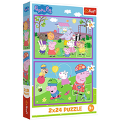 Peppa na igrišču 2x24-delna sestavljanka - Trefl