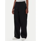 Calvin Klein Jeans Hlače iz tkanine J20J225340 Črna Relaxed Fit