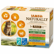 IAMS Kapsule Cat Naturally izbor morskega in kopenskega mesa v omaki multipack - 1020 g