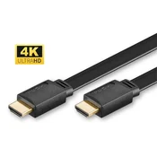MicroConnect HDMI visokohitrostni kabel, ploščat , 5m