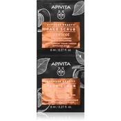 Apivita Express Beauty Apricot nežen piling za obraz 2x8 ml