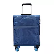 Kabinski kovček TRAVEL AND MORE - temno moder, mehak, 36 l