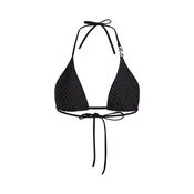 Karl Lagerfeld Bikini zgornji del  Triangel-Bikinitop mit Strasssteinen  črna