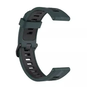 Univerzalen silikonski pas Techsuit W002 20mm za pametne ure - zelen