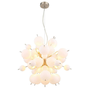 Globo 15633HO - Luster na sajli UDO 6xE14/25W/230V, precnik 55 cm, bela