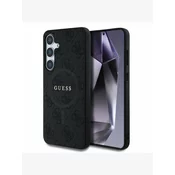 Guess PU Leather 4G Colored Ring MagSafe Zadní Kryt pro Samsung Galaxy S25+ Black Ovitek za telefon Vijolična