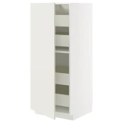 METOD / MAXIMERA Visoki element s fiokama, bela/Veddinge bela, 60x60x140 cm